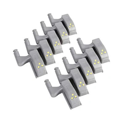 Afbeelding van 10 stks Scharnier LED Sensor Licht Warm/Koel Wit Universele Kast Kledingkast voor Thuis Keuken Woonkamer/Slaapkamer(warm wit)