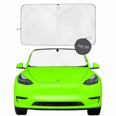Afbeelding van Zonnescherm voor De voorruit enige gecertificeerde autoruiten blokkeren 99,9% UVR 210T zonneschermen als auto&#039;s, SUV&#039;s, campers, vrachtwagens en auto Accessoires