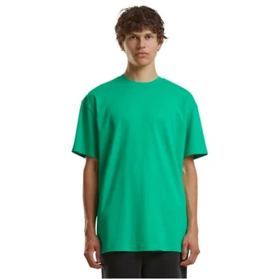 Afbeelding van Build Your Brand Heren T shirt Heavy Oversize Tee, Basic voor mannen, oversized fit, katoen, maten XS 5XL, grasgroen, L