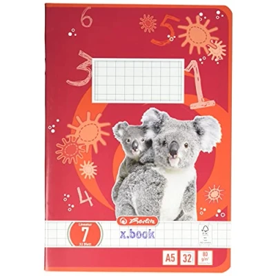 Afbeelding van Herlitz Schrift, A5, liniatuur 07, houtvrij papier, geruit, 80 g/m², 7 x mm, 32 vellen, wit