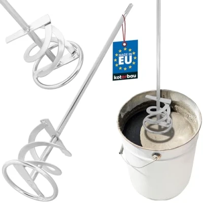 Afbeelding van KOTARBAU® mortelmixer spiraalmixer 120 mm voor cement pleisterwerk gips kleuren roermand wentelmixer rondemixer roerder mixer SDS Plus
