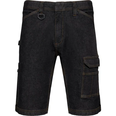 Afbeelding van WK. Designed To Work Denim herenbermuda met meerdere zakken WK715 Black Rinse