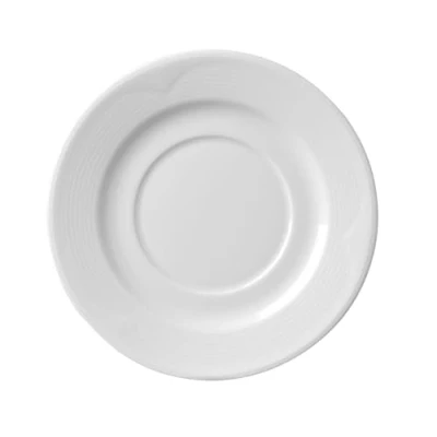 Afbeelding van HENDI Schotel, voor Koffie en capuccinokop 794401 &amp; 794487, versterkte randen betere stootvastheid, kwaliteitsglazuur, geschikt magnetron afwasmachine, ø150mm, wit hotelporselein