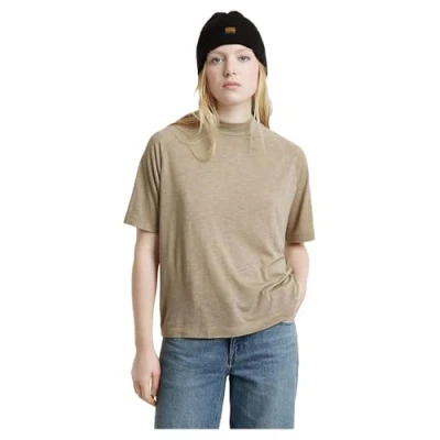 Afbeelding van G STAR Saddle Sleeve BOXY Tshirt basic, Dames, Maat: Medium, Sandstorm