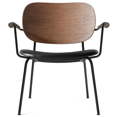 Afbeelding van Audo Copenhagen Co fauteuil zitting leder Dakar 0842 donker eiken