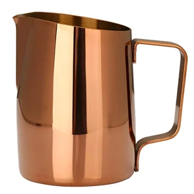 Afbeelding van Dianoo Espresso Stomende Pitcher, Melk Opschuimen Pitcher Roestvrij Staal, Koffie Latte Art Cup 420ML Goud