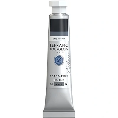 Afbeelding van Lefranc Bourgeois 405019 Extra fijne olieverf met hoogwaardige kunstenaarspigmenten, lichtecht, verouderingsbestendig 20ml Tube, Charcoal Grey