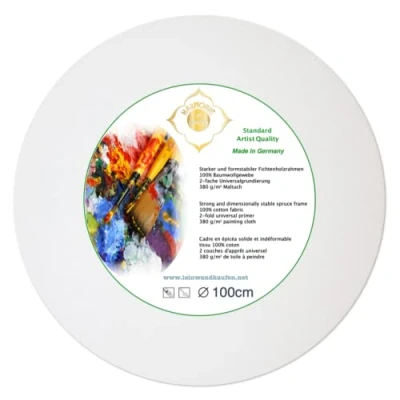 Afbeelding van Brancard canvas rond 100cm van sparrenhout bespannen met 380 g/m² katoenen weefsel gegrond Made in Germany