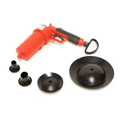 Afbeelding van Rothenberger Industrial perslucht buisreiniger incl. 4 rubberen adapters, buisvrij in badkamer, keuken, toilet. Reiniging met luchtdruk 15000006