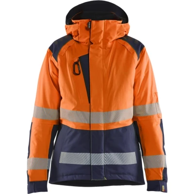 Afbeelding van Blaklader 4456 1987 Dames Winterjas High Vis Oranje/Marineblauw S