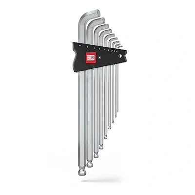 Afbeelding van INBUS® 70211 Inbussleutel Set 9st, 1.510mm, met 100 Winkel &amp; Kogelkop — Made in Germany