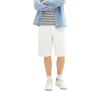 Afbeelding van TOM TAILOR Heren bermuda jeans shorts, 10101 White Denim, 32