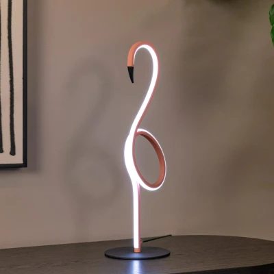 Afbeelding van Lucide FLAMINGO Tafellamp LED Dimb. RGB Roze