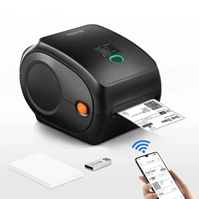 Afbeelding van VEVOR Bluetooth labelprinter, HD (300DPI) DHL automatische herkenning van etiketten, ondersteunt Windows/MacOS/Linux/Chromebook, geschikt voor Amazon, Ebay, Etsy, enz