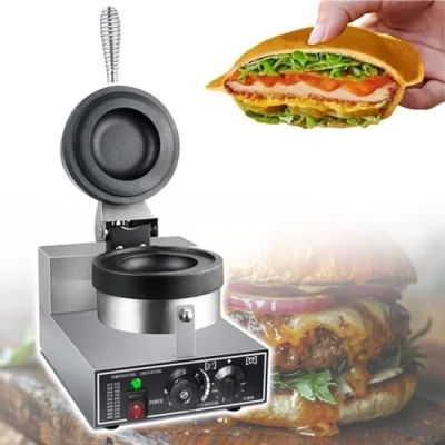 Afbeelding van Ice Cream Burger Maker, Maker Mold, Huishoudelijke Commerciële Hamburger Wafelijzer Pers, Non Stick Machine Elektrisch,220V