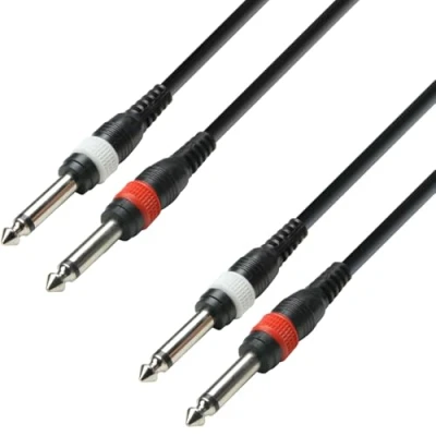 Afbeelding van K3 TPP 0600 audiokabel 2 x 6,3 mm jack mono op 6 m