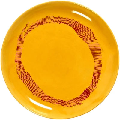 Afbeelding van Serax Ottolenghi Feast bord S Ø19 cm 2 pack Yellow stripes red
