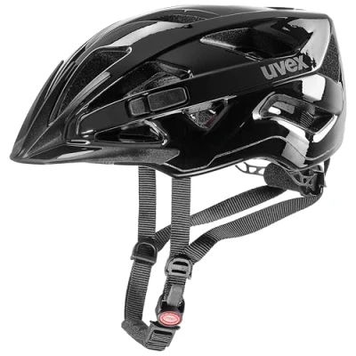Afbeelding van uvex Active Fietshelm Black Shiny Unisex maat 52 57