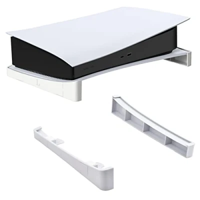 Afbeelding van Cozlly horizontale standaard voor PS5, basisstandaard compatibel met Playstation 5 Disc &amp; Digital Editions, PS5 accessoires, anti slip pads, wit