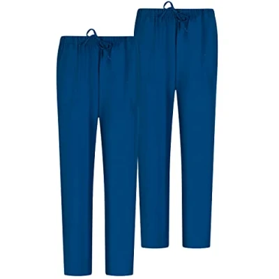 Afbeelding van MISEMIYA Verpakking van 2 stuks, uniseks, elastische band, medische uniformen, laboratoria, marineblauw 68, M