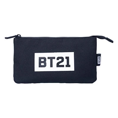 Afbeelding van Erik® Pennenzak BT21 Etui 3 Compartimenten Make Up Tasje