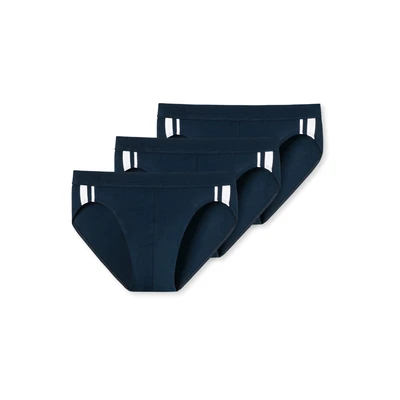 Afbeelding van 3 Pack Slip Zachte tailleband en strepen 95/5 Organic, donkerblauw, 3XL