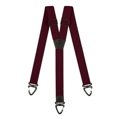 Afbeelding van Olata Y Vormige Bretels met Kunststof Karabijnhaken 4 cm. Bordeaux Rood