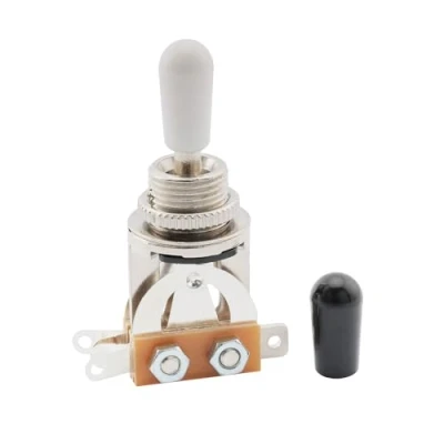 Afbeelding van Musiclily Metrisch Gitaar 3 weg Elementschakelaar Toggle Switch Pickup Selector voor Les Pual SG Elektrische Gitaar, Chroom met Witte Knop