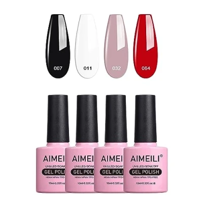 Afbeelding van AIMEILI uv Gel Nagellak Set Gellak Kleur Gelnagel Soak Off Polish Van 4 X 10 ml Gift Kit 19