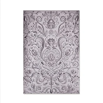 Afbeelding van Sizzix 3 D Impressies Embossing Folder 664527 Folk Doodle van Jessica Scott, één maat, veelkleurig