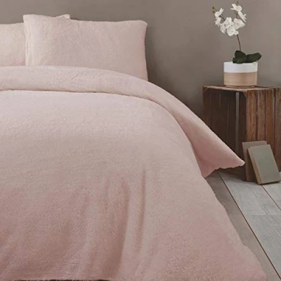 Afbeelding van Rapport Beddengoedset, teddybeer, luxueus, superzacht, warm, voor eenpersoonsbed, roze
