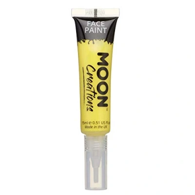 Afbeelding van Moon Creations Face &amp; Body Paints, Yellow, with Brush Applicator, 15ml Single