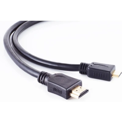 Afbeelding van Mini HDMI kabel versie 1.4 (4K 30Hz) verguld / zwart 2 meter