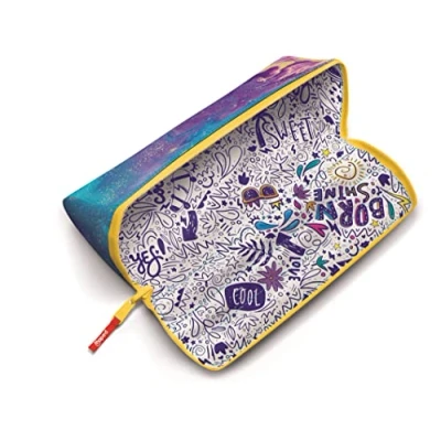 Afbeelding van Maped Pennenetui XXL PATTERN met opening: eenvoudig vinden en verwijderen van de pennen resistent polyester beschilderbaar kleur viltstiften grote ritssluiting blauw