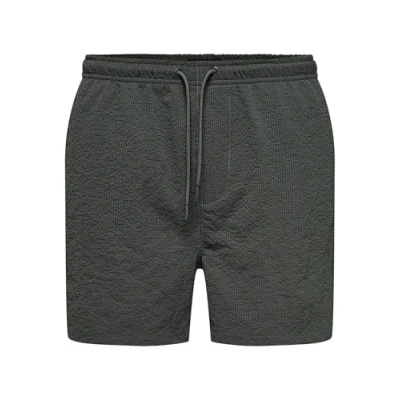 Afbeelding van Only &amp; Sons Onsted Zwemshorts, Heren, Maat: XL, Kambaba