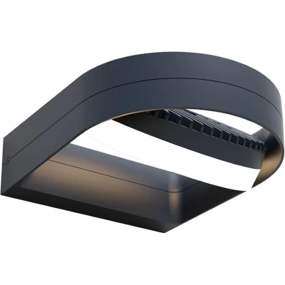 Afbeelding van LUTEC Fele Wandlamp voor buiten LED Donkergrijs