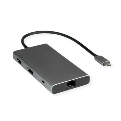 Afbeelding van WAARDE USB Type C Docking Station, HDMI+DP 4K60, 3x US3.2Gen1 (1x + 2x A), 1x PD, RJ45