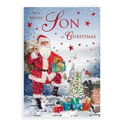 Afbeelding van Traditionele kerstkaart zoon 22,9 x 15,2 cm Regal Publishing