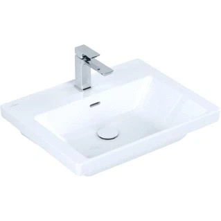 Afbeelding van Villeroy &amp; Boch Subway 3.0 meubelwastafel wit (60 x 47 cm) 1 kraangat,