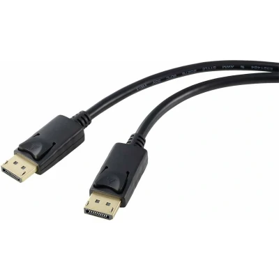 Afbeelding van Renkforce RF 5245268 DisplayPort kabel Aansluitkabel stekker, stekker 2.00 m Zwart 4K UHD