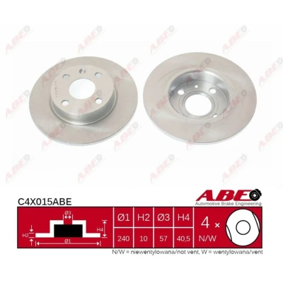 Afbeelding van ABE Remschijven C4X015ABE