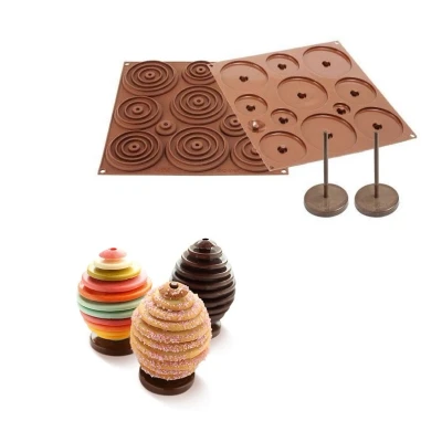 Afbeelding van Silikomart Chocolade Vormset Ei Ø305x15(h)mm