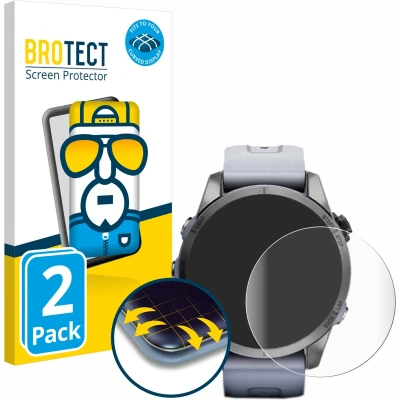 Afbeelding van BROTECT Screenprotector voor Garmin Fenix 7S (42 mm) Folie Beschermfolie transparant volledig dekking (2 Stuks)