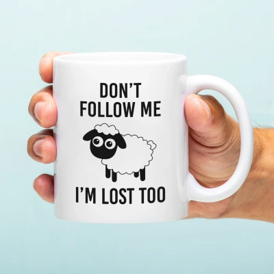 Afbeelding van Mok Don&#039;t follow me i&#039;m lost too