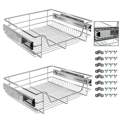 Afbeelding van Arebos Telescopische lade keukenlade Kastorganizer Uittrekbare organizer 2 x 60 cm