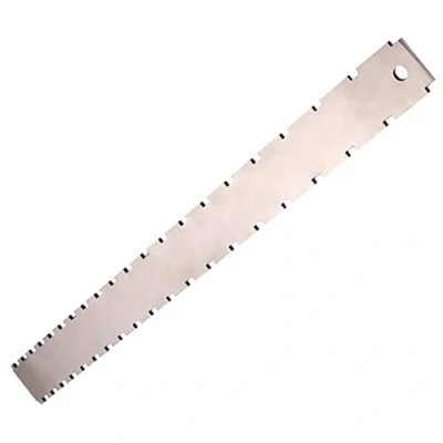 Afbeelding van 1PC Guitar Neck Notched Straight Edge Fret Ruler Silver Dual Scale Measuring Tool for Luthiers Fretboard Frets