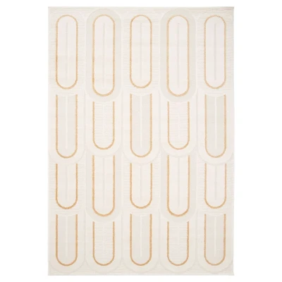 Afbeelding van Retro Vloerkleed Forme Pavé Abrikoos 160x230 Cm