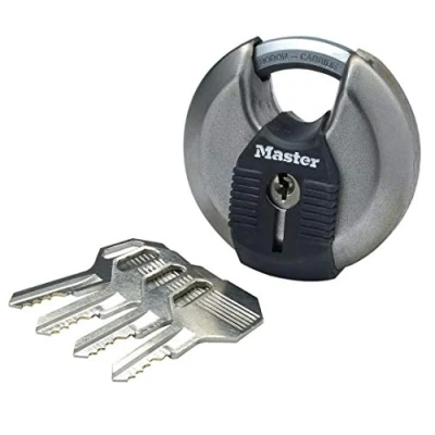 Afbeelding van Master Lock Heavy Duty discusslot [Sleutel] [Roestvrij staal] [Buiten] M40EURD Meest geschikt voor Opslagunits, Schuren, Garages, Aanhangwagens enz.