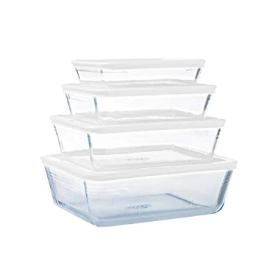 Afbeelding van Pyrex Cook &amp; Freeze Schaal met Deksel Set van 4 Stuks