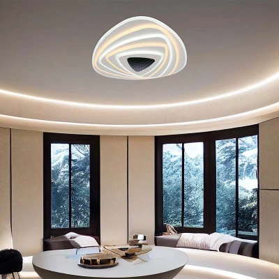 Afbeelding van V TAC VT 7959 Designer plafondlamp IP20 Wit lamphuis 120 Watt 12800 Lumen 3IN1
